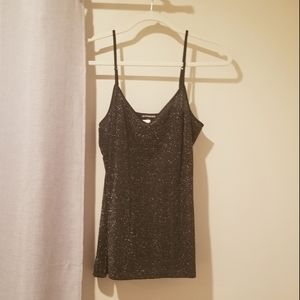 Express Glitter Tank Top Black Size Medium NWT